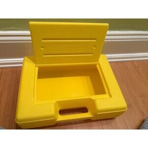 Vintage K'NEX - Yellow Hard Carry Case Organizer 1992 - K'NEX Case Only